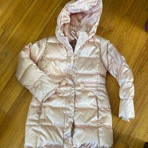 Super warm pink gap puffer coat size large